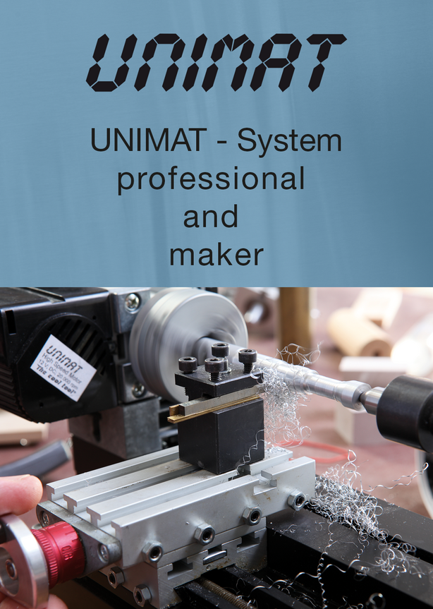 UNIMAT products block with link and metal lathe in action