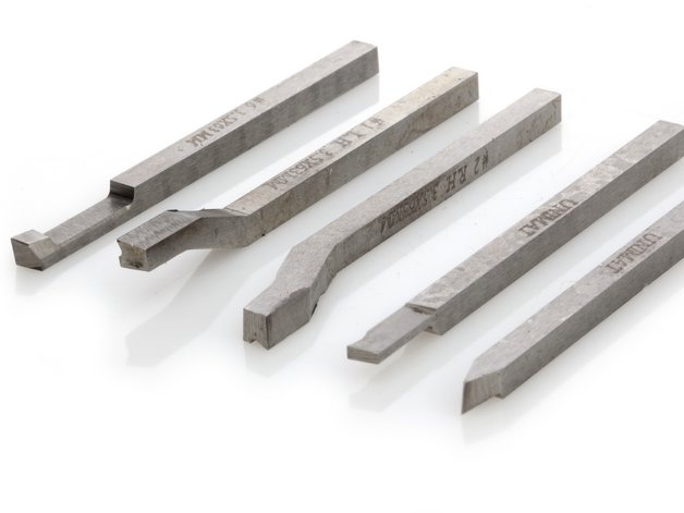 Turning steel set with 5 turning steels