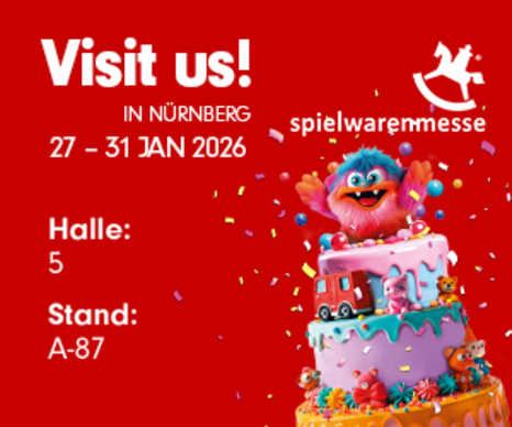 Informationbanner Spielwarenmesse Nürnberg Stand und Datum