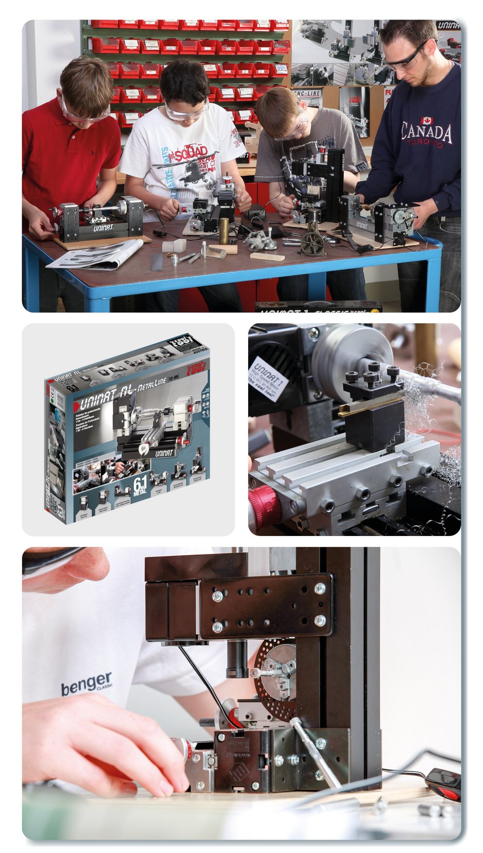 UNIMAT MetalLine Overview picture with different application methods in action