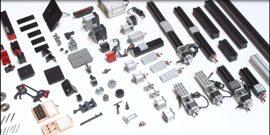 UNIMAT overview picture with all the UNIMAT parts